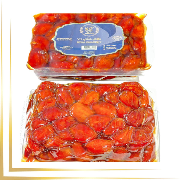 Khalas VIP dates 1 KG vacuum packed - pack of 8