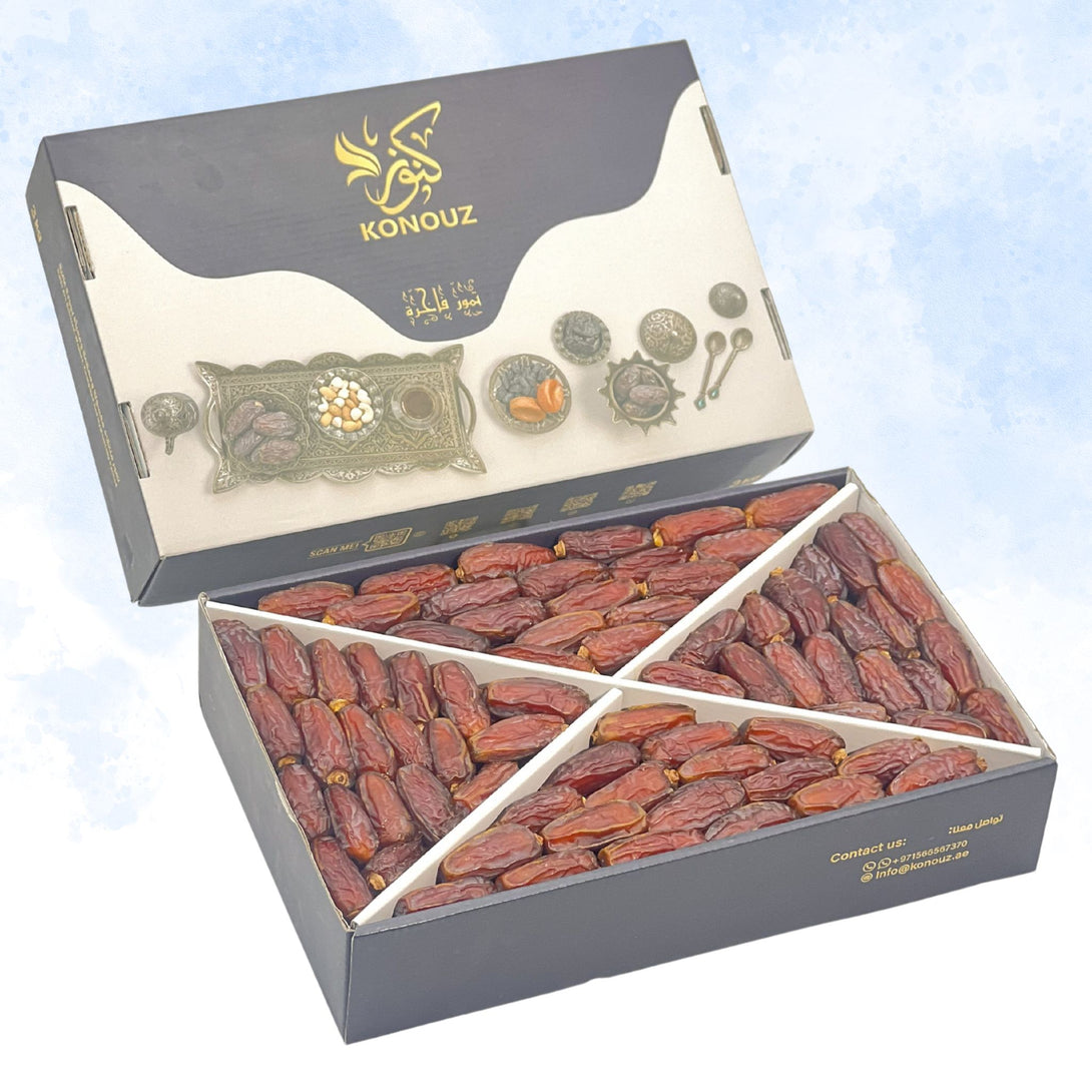 Large 3 KG Mabroum dates box – luxury Saudi dates perfect for sharing