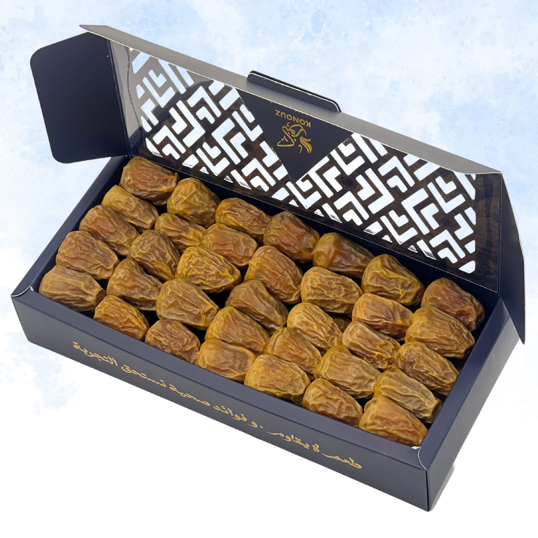Sukkari Hard dates in 1 KG elegant gift box – premium Saudi dates